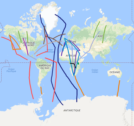 Découvrez la carte des migrations des espèces produite par nos