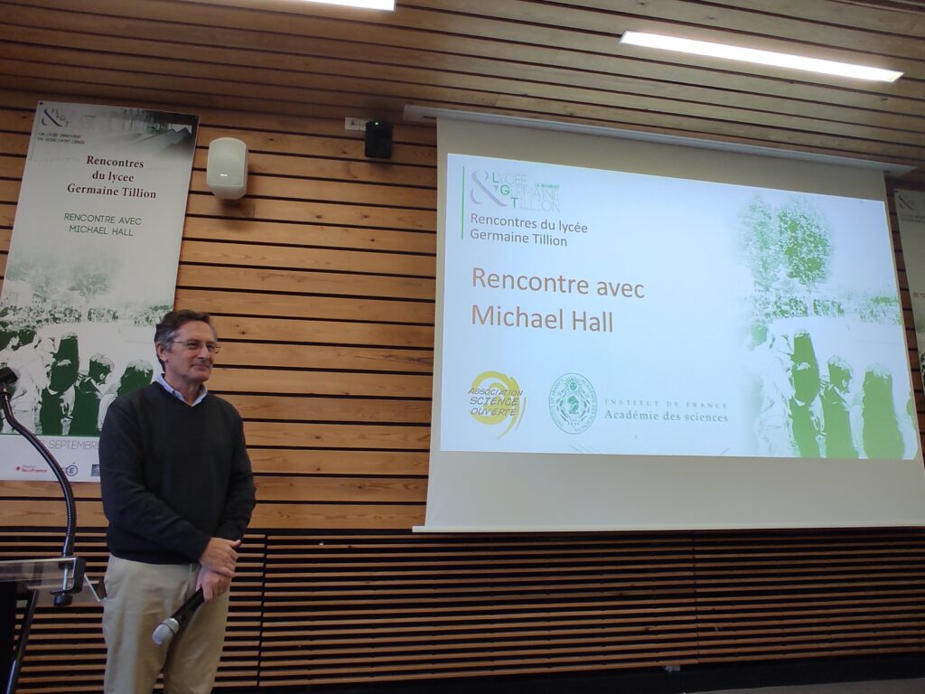 Rencontre avec Michael Hall et l’Académie des Sciences au Lycée Germaine Tillion